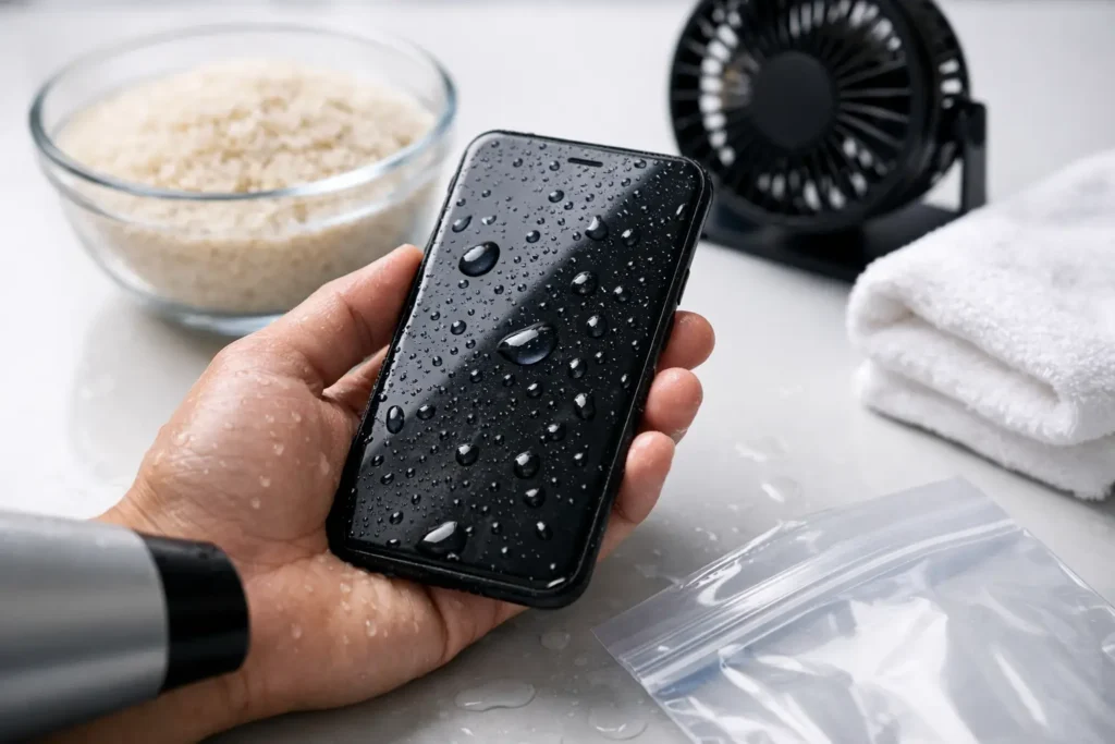 How to Dry Wet Phone Safely and Fast